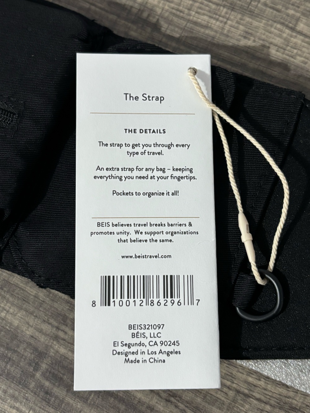 BEIS black travels strap - Picture 3 of 3